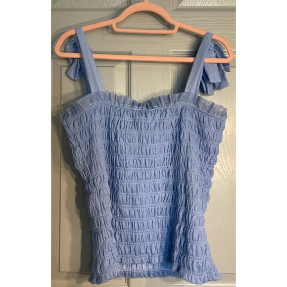 Anthropologie Smocked Cami Blue NWT Size XL - Picture 5 of 13